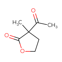 Chemical structure of 3-acetyl-3-methyloxolan-2-one - CSSB00011217335