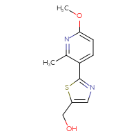 Chemical structure of [2-(6-methoxy-2-methylpyridin-3-yl)-1,3-thiazol-5-yl]methanol - CSSB00125888764