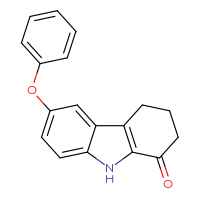 Chemical structure of 6-phenoxy-2,3,4,9-tetrahydro-1H-carbazol-1-one - CSSB00121615102