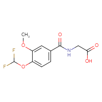 Chemical structure of 2-{[4-(difluoromethoxy)-3-methoxyphenyl]formamido}acetic acid - CSSB00000721421