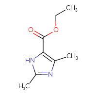 Chemical structure of ethyl 2,4-dimethyl-1H-imidazole-5-carboxylate - CSSB00000720299
