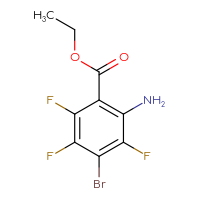 Chemical structure of ethyl 2-amino-4-bromo-3,5,6-trifluorobenzoate - CSSB20621661878
