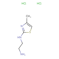 Chemical structure of N1-(4-methyl-1,3-thiazol-2-yl)ethane-1,2-diamine dihydrochloride - CSSB00015205044