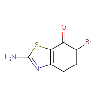 Chemical structure of 2-amino-6-bromo-4,5,6,7-tetrahydro-1,3-benzothiazol-7-one - CSSB00010114629