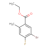 Chemical structure of ethyl 5-bromo-4-fluoro-2-methylbenzoate - CSSB00000728839