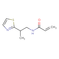 Chemical structure of N-[2-(1,3-thiazol-2-yl)propyl]prop-2-enamide - CSSB00014417629