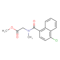 Chemical structure of methyl 2-[1-(4-chloronaphthalen-1-yl)-N-methylformamido]acetate - CSSB06456050062