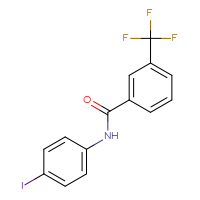 Chemical structure of N-(4-iodophenyl)-3-(trifluoromethyl)benzamide - CSSB00039865982
