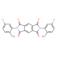 Chemical structure of 2,6-bis(5-chloro-2-methylphenyl)-1H,2H,3H,5H,6H,7H-pyrrolo[3,4-f]isoindole-1,3,5,7-tetrone - CSSB00121724688