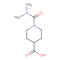 Chemical structure of 1-(dimethylcarbamoyl)piperidine-4-carboxylic acid - CSSB00000738876