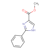 Chemical structure of methyl 2-phenyl-1H-imidazole-4-carboxylate - CSSB00000702685
