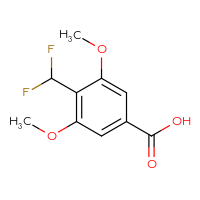 Chemical structure of 4-(difluoromethyl)-3,5-dimethoxybenzoic acid - CSSB00135171346