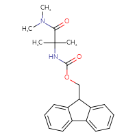 Chemical structure of (9H-fluoren-9-yl)methyl N-[1-(dimethylcarbamoyl)-1-methylethyl]carbamate - CSSB00430924517