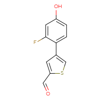 Chemical structure of 4-(2-fluoro-4-hydroxyphenyl)thiophene-2-carbaldehyde - CSSB00010139507