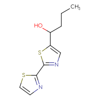 Chemical structure of 1-[2-(1,3-thiazol-2-yl)-1,3-thiazol-5-yl]butan-1-ol - CSSB20604231604