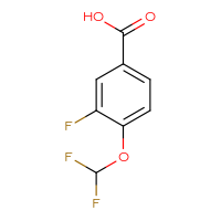 Chemical structure of 4-(difluoromethoxy)-3-fluorobenzoic acid - CSSB00012354143
