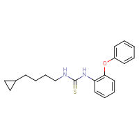 Chemical structure of 3-(4-cyclopropylbutyl)-1-(2-phenoxyphenyl)thiourea - CSSB21432494604