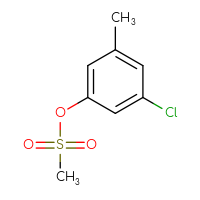 Chemical structure of 3-chloro-5-methylphenyl methanesulfonate - CSSB02495378149