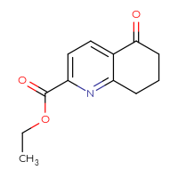 Chemical structure of ethyl 5-oxo-5,6,7,8-tetrahydroquinoline-2-carboxylate - CSSB00021227608