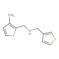 Chemical structure of [(3-methylthiophen-2-yl)methyl][(thiophen-3-yl)methyl]amine - CSSB00011242351