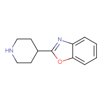 Chemical structure of 2-(piperidin-4-yl)-1,3-benzoxazole - CSSB00000179765