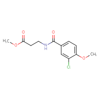 Chemical structure of methyl 3-[(3-chloro-4-methoxyphenyl)formamido]propanoate - CSSB02006126552
