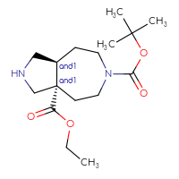 Chemical structure of rac-6-tert-butyl 3a-ethyl (3aR,8aR)-decahydropyrrolo[3,4-d]azepine-3a,6-dicarboxylate - CSSB00045137932