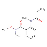 Chemical structure of N-methoxy-N-methyl-2-(N-methylpropanamido)benzamide - CSSB01395048176