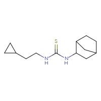 Chemical structure of 1-{bicyclo[2.2.1]heptan-2-yl}-3-(2-cyclopropylethyl)thiourea - CSSB01994143840
