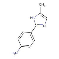 Chemical structure of 4-(5-methyl-1H-imidazol-2-yl)aniline - CSSB00000726101