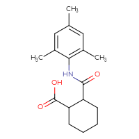 Chemical structure of 2-[(2,4,6-trimethylphenyl)carbamoyl]cyclohexane-1-carboxylic acid - CSSB00000701959