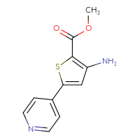 Chemical structure of methyl 3-amino-5-(pyridin-4-yl)thiophene-2-carboxylate - CSSB00000322915