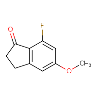 Chemical structure of 7-fluoro-5-methoxy-2,3-dihydro-1H-inden-1-one - CSSB00000095657