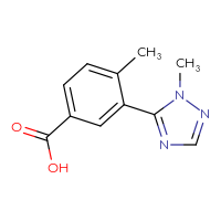Chemical structure of 4-methyl-3-(1-methyl-1H-1,2,4-triazol-5-yl)benzoic acid - CSSB00014771518