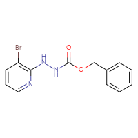 Chemical structure of N'-(3-bromopyridin-2-yl)(benzyloxy)carbohydrazide - CSSB21332336153