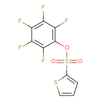 Chemical structure of 2,3,4,5,6-pentafluorophenyl thiophene-2-sulfonate - CSSB00020611393