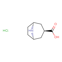 Chemical structure of (1R,3S,5S)-8-azabicyclo[3.2.1]octane-3-carboxylic acid hydrochloride - CSSB21103096446