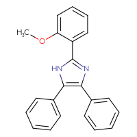 Chemical structure of 2-(2-methoxyphenyl)-4,5-diphenyl-1H-imidazole - CSSB00000037913