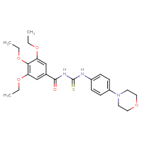 Chemical structure of 1-[4-(morpholin-4-yl)phenyl]-3-(3,4,5-triethoxybenzoyl)thiourea - CSSB00121660763