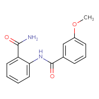 Chemical structure of N-(2-carbamoylphenyl)-3-methoxybenzamide - CSSB00028345571