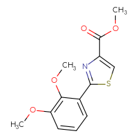 Chemical structure of methyl 2-(2,3-dimethoxyphenyl)-1,3-thiazole-4-carboxylate - CSSB00000644293