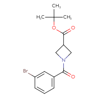 Chemical structure of tert-butyl 1-(3-bromobenzoyl)azetidine-3-carboxylate - CSSB02042575552