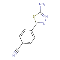 Chemical structure of 4-(5-amino-1,3,4-thiadiazol-2-yl)benzonitrile - CSSB00011230168