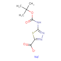 Chemical structure of sodium 5-{[(tert-butoxy)carbonyl]amino}-1,3,4-thiadiazole-2-carboxylate - CSSB21248653176