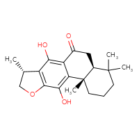 Chemical structure of (4aS,8R,11bS)-7,11-dihydroxy-4,4,8,11b-tetramethyl-1H,2H,3H,4H,4aH,5H,6H,8H,9H,11bH-phenanthro[3,2-b]furan-6-one - CSSB20962530773