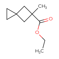 Chemical structure of ethyl 5-methylspiro[2.3]hexane-5-carboxylate - CSSB02438514973