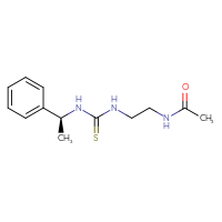 Chemical structure of N-[2-({[(1S)-1-phenylethyl]carbamothioyl}amino)ethyl]acetamide - CSSB21432484524