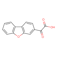 Chemical structure of 2-{8-oxatricyclo[7.4.0.0²,⁷]trideca-1(9),2(7),3,5,10,12-hexaen-5-yl}-2-oxoacetic acid - CSSB00000700094