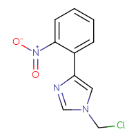 Chemical structure of 1-(chloromethyl)-4-(2-nitrophenyl)-1H-imidazole - CSSB00020654101
