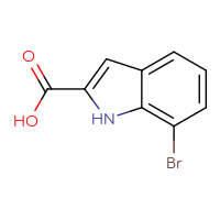 Chemical structure of 7-bromo-1H-indole-2-carboxylic acid - CSSB00011313181